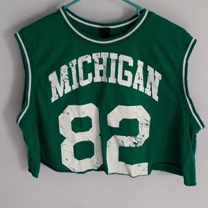 Crop top Michigan number